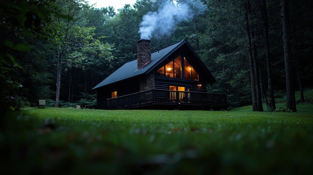 A small cabin in the woods photo