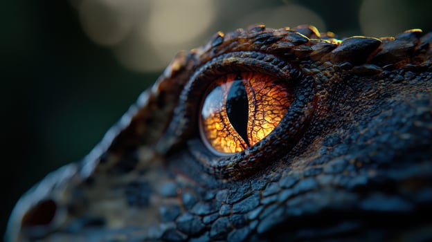 A close up of a lizard's eye photo