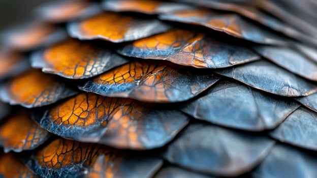 A close up of the scales of a dragon's wing photo