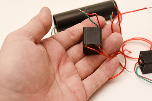 Portable high-voltage voltage generator. Radio components for electronics. photo