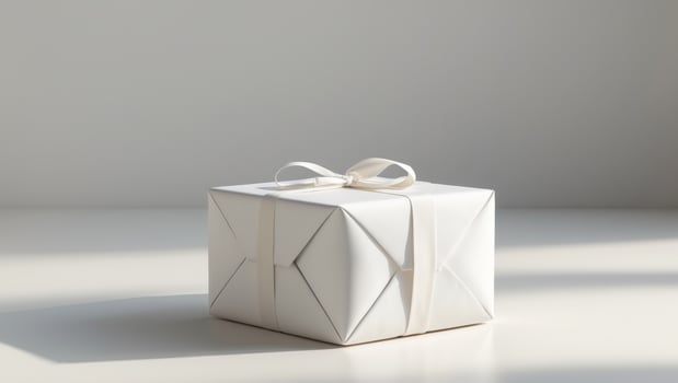 Unwrapped Gift Box Ready For Festive Wrapping. photo