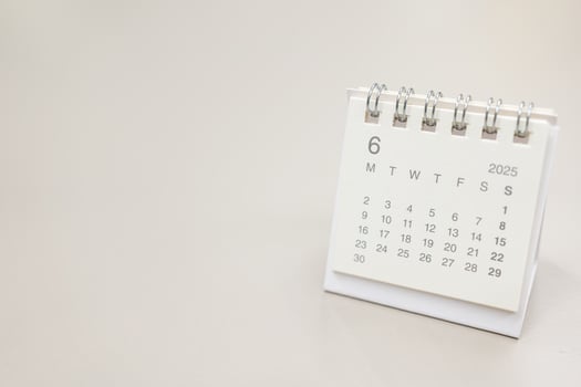 Simple desk calendar for 2025 JUNE background. Calendar concept with copy space. 2025 JUN calendar. monthly calendar. photo