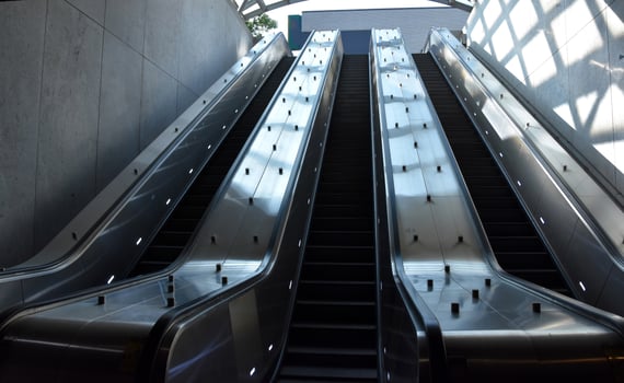 Escalator to Transport People Up and Down photo