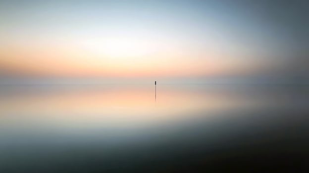 Tranquil Seascape A Surrealist Artwork Inspired by Hiroshi Sugimoto photo