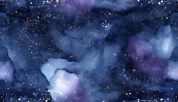 A watercolor painting of stars and clouds photo