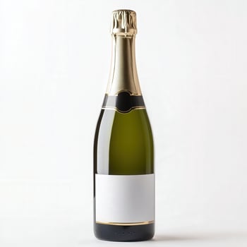 a bottle of champagne on a white background photo