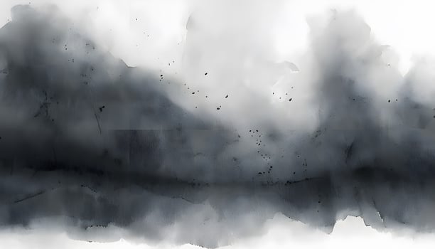 A black and white painting of a mountain photo