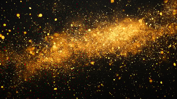 Shimmering Black and Gold Art photo