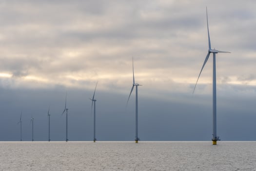 Windmill park in the IJselmeer, Friesland, The Netherlands photo