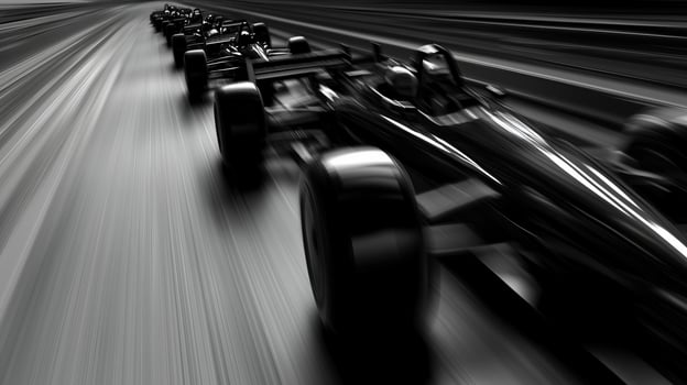 line of formula trim cars challenge photo