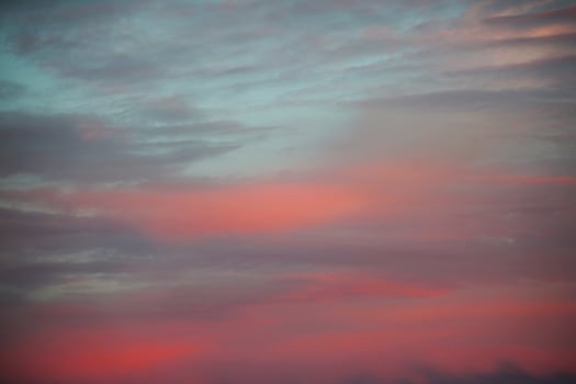 A sky with many clouds at sunset photo