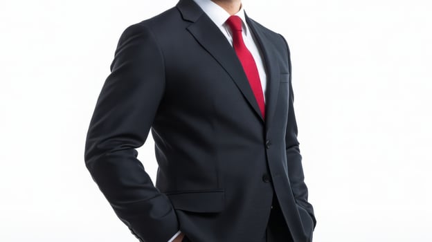 Confident Businessman in Formal Suit Portraying Authority and Success photo