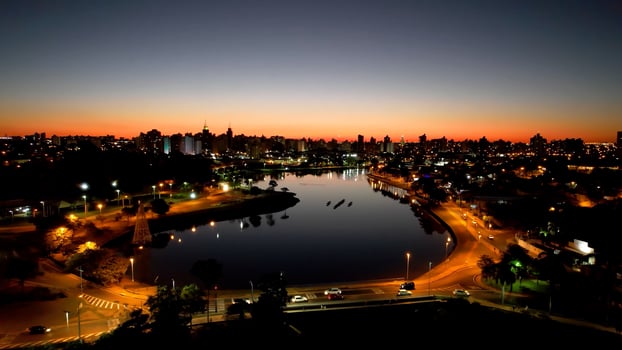High Angle of Dam Park in Sao Jose do Rio Preto Sao Paulo Brazil. photo