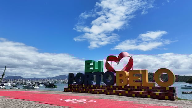 Amazing Porto Belo Sign in Porto Belo Santa Catarina in Brazil . Tropical Stunning. photo