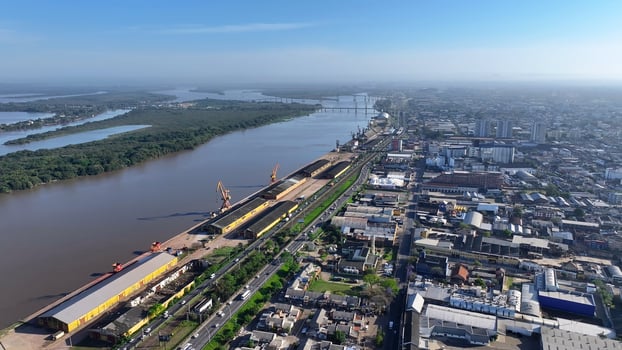 Beautiful Porto Alegre Skyline at Porto Alegre Rio Grande do Sul Brazil . City Background. photo