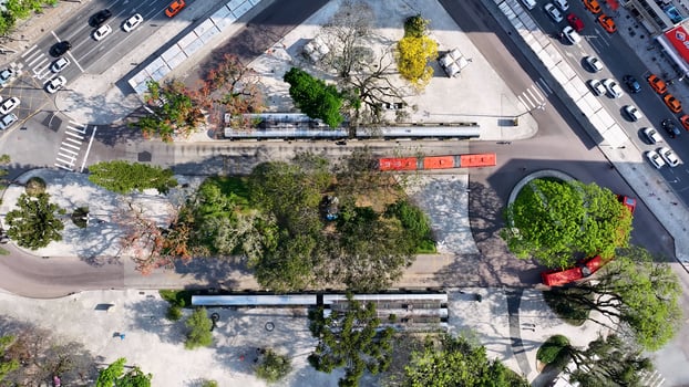 Stunning Bus Terminal in Curitiba Parana Brazil. photo