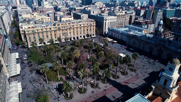 Awe Plaza de Armas in Santiago Metropolitan Region Chile. photo