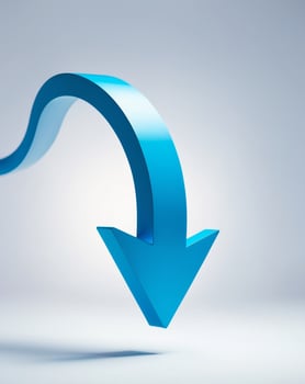Dynamic financial growth arrow highlighting economic progress photo