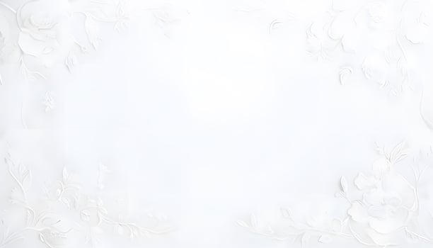 White paper flowers on a white background photo