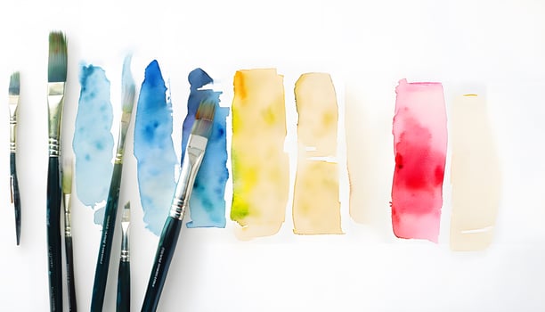 A group of paint brushes photo