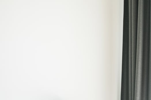 Banner dark grey window curtains copy space and empty space for text mockup photo