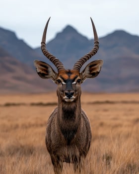 Majestic antelope in the African savanna photo