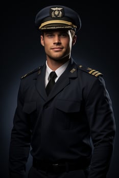 A man in a pilot uniform posing for a photo