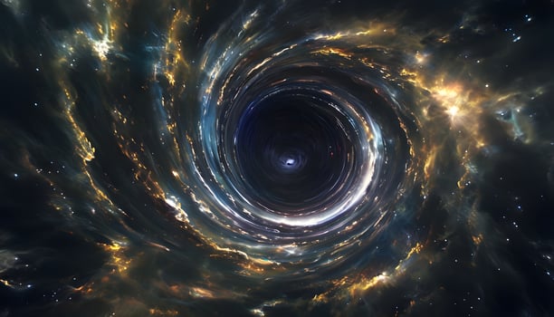 A black hole is seen in this image photo
