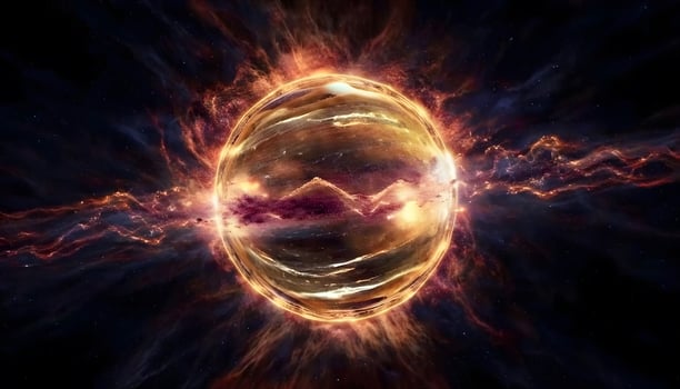 An image of a glowing ball of fire photo