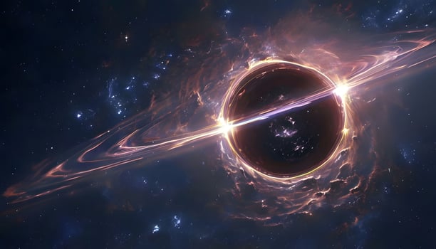 An image of a black hole in space photo