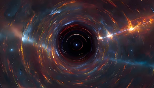 A black hole is seen in this image photo