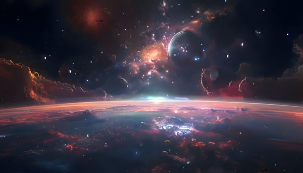 An image of the earth and space from space photo