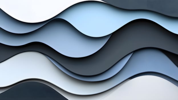 Abstract Wavy Pattern in Blue and White Tones for Background Use photo