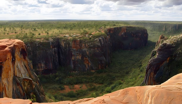 A large rock formation photo