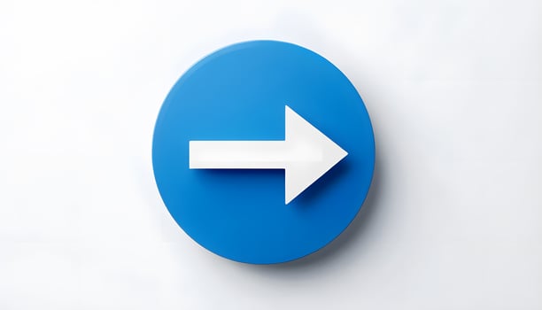 Blue arrow pointing to the right direction photo