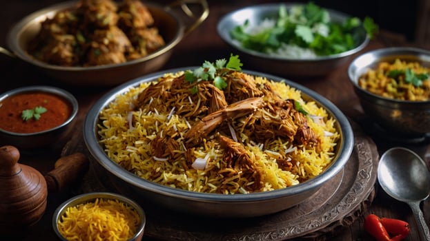 Indian food - biryani - chicken - rice - curry - curry rice - curry rice photo