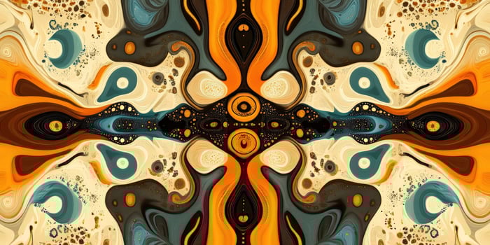 Colorful abstract design with swirling patterns on a light background photo