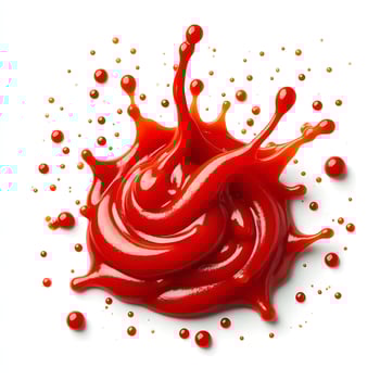 A red liquid splashing on a white background photo