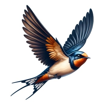 A bird flying in the air with its wings spread photo