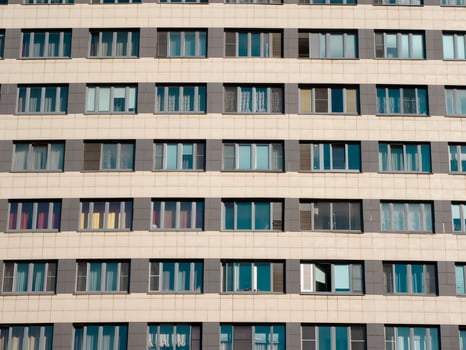 The facade of a modern multi-storey new residential building photo