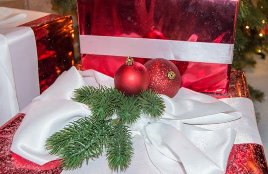 A christmas tree with a christmas tree ornament photo