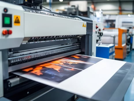A stateoftheart, cuttingedge large format printing machine is capable of producing vibrant and vivid, highquality prints that meet the needs of a commercial printing shop and its customers photo