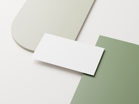 blank business cards on grey background text logo photo