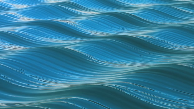 Blue Ocean Waves with Smooth Rippling Texture Representing Calmness and Peaceful Nature Background photo
