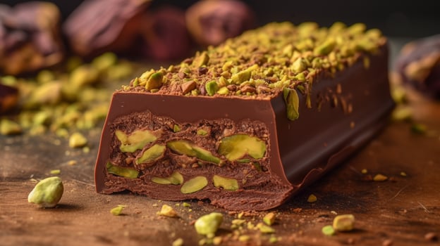 Dubai Delights Luxurious chocolate with spices like saffron and cardamom, reflecting the opulence. photo