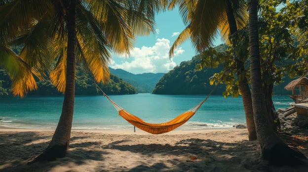 Hammock on the beach photo