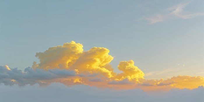 yellow and gold clouds at sundown fireplace within the skyyellow and gold clouds at sundown fireplace within the sky. photo