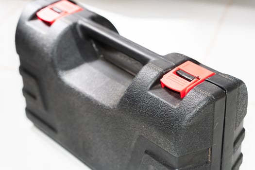 Durable Black Tool Case with Red Latches photo