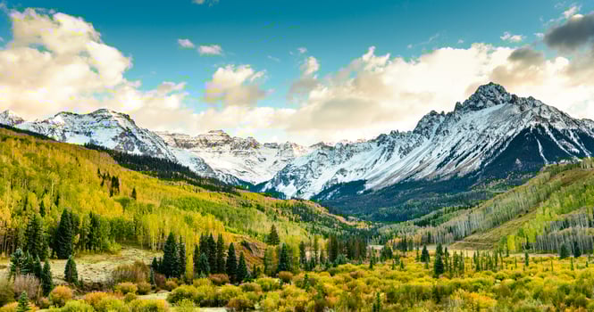 Colorado, USA, 2024 - The Scenic Beauty of the Colorado Rocky Mountains on The Dallas Divide photo