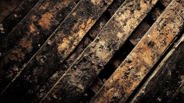 A close up of a wooden wall with some paint photo